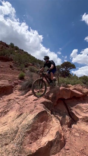 Riding over a feature in Richfield UT #mountainbiking #specialized #mtb #mtbfun #mtbike #desertlife