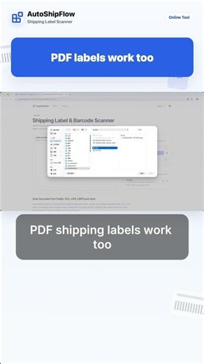 Upload a full shipping label image or PDF and extract the tracking number online. #usps #ups #fedex