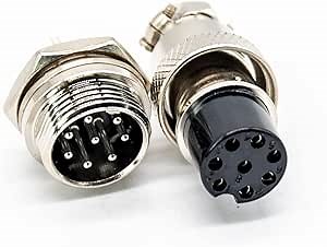 Amazon.com: GX16 Connector 8Pin 16mm Straight Plug and Socket : Industrial & Scientific