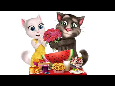 ZASMR Talking My Tom Live Stream Yummy Delicious Food Eating Reaction With Angela