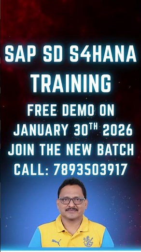 SAP SD S4 HANA Demo Class on Jan 30th | SAP SD in Telugu | #sapsd