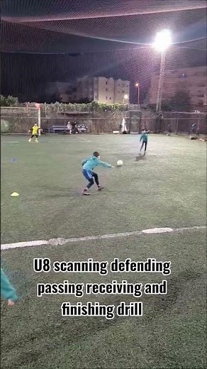U8 scanning defending passing receiving and finishing drill #soccer #futbol #futebol #bola #u8 #u10
