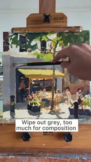 Oil Painting Demonstration | Cafe Scene