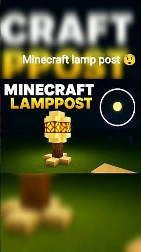 🌙 Magical Minecraft Lamp Post Build – Super Easy!