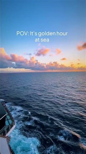 POV: it's a golden hour at sea