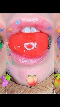 SOFT OR CRUNCHY - Gummy Fruit ASMR Tanghulu Mukbang 먹방