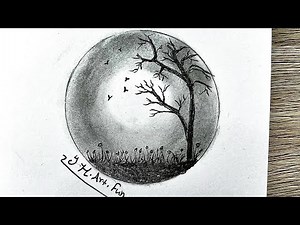 Einfach Landschaft Zeichnen Met Bleistift ||Schritt Für Schritt Zeichnen Lernen