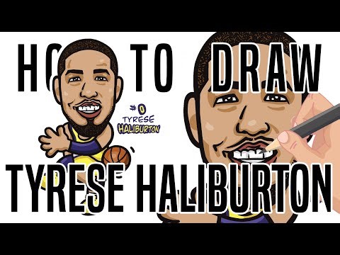 🏀HOW TO DRAW NBA PLAYER /Tyrese Haliburton/Indiana Pacers/procreate painting/~🏀 #nba #drawing
