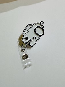 Handmade Hand Colored Among Us Stars Black 3D Outline Badge Reel //texture Badge Reel // Nurse Student Badge Reel //calming Fidget - Etsy Australia