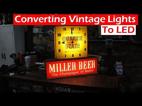 How to Convert Vintage Flourescent Advertising Lights to LED