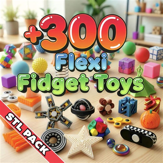 300  Flexi Fidget Toys STL Pack - 3D Printer Files Bundle - Etsy