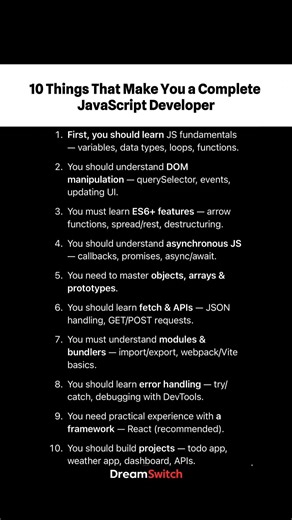 10 Things That Make You a Complete JavaScript Developer