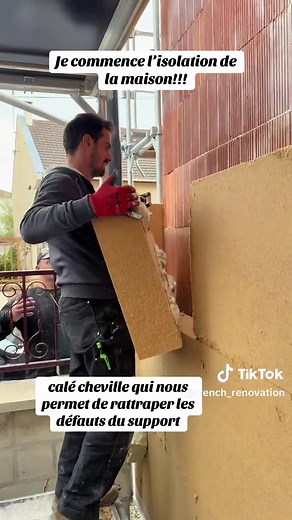 Démarrage de l'ITE avec 160 mm de fibre de bois