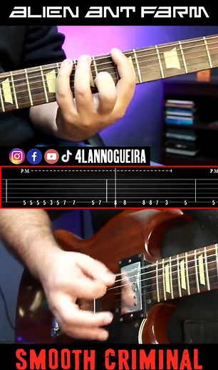 Smooth Criminal Guitar Riff and Solo Tutorial with Tabs