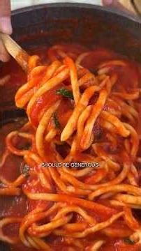 Tuscan Garlic Pasta - Pici All'Aglione