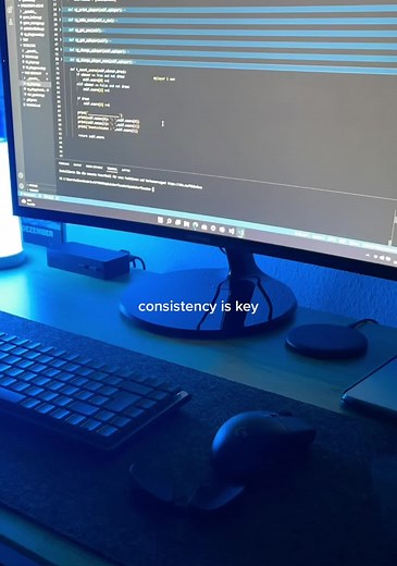 Coding time Again 💻 Today I changed the light to blue because it helps me to calm down after a hard day. Are you also most focused at night? #coding #programming #code #python #vscode #github #desk #desksetup #latenightcoding #focused #logitech #fy #fyp #fypシ #foryoupage #foryourpage