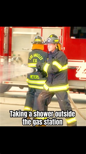 Taking a shower outside the gas station#shorts #shortvideos #series #fouryou