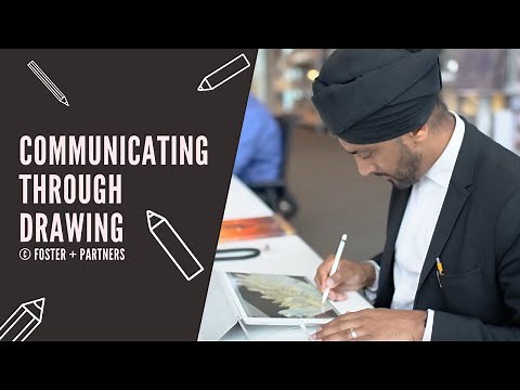 Communicating through Drawing with Big Draw Patron, Narinder Sagoo © Foster + Partners