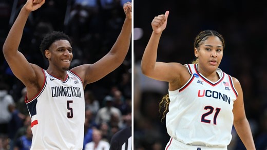 Has a school won the NCAA men's and women's tournaments in the same year? UConn has a chance