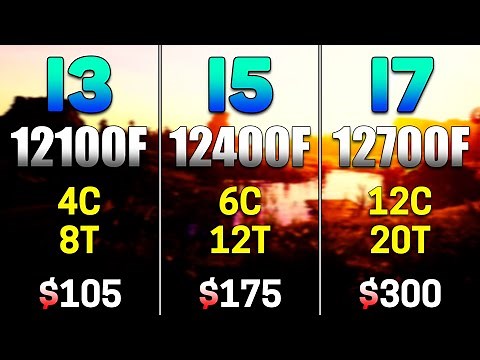 Core i3 12100F vs Core i5 12400F vs Core i7 12700F | PC Gameplay Tested