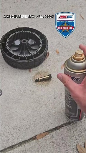 Finishing the Lawn Mower Wheel Fix with AMSOIL Metal Protector 🔧🛢️