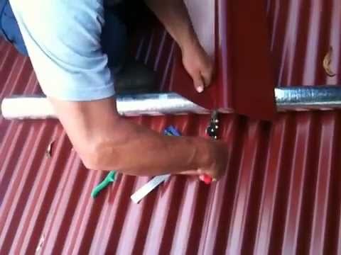 How to finish ends on tin roof - ridge capping.