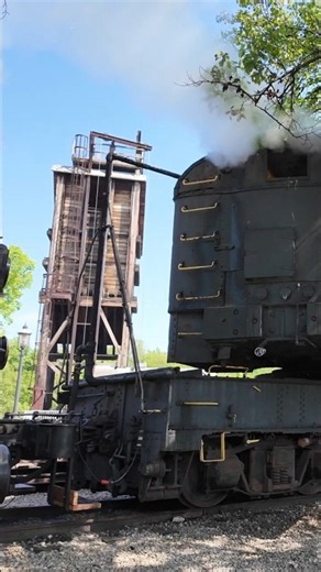 Tunnel Crane Borrows Steam From The 1873 Torch Lake Locomotive!