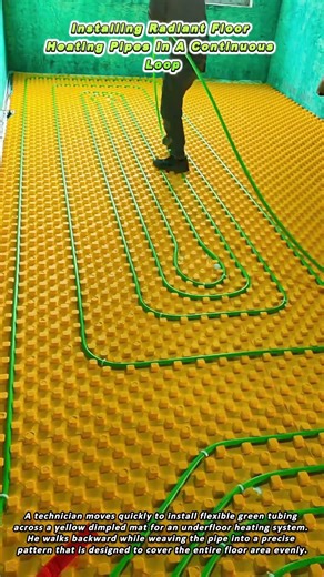Installing Radiant Floor Heating Pipes In A Continuous Loop