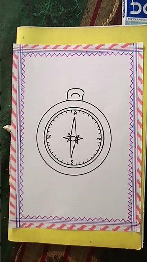 how to draw a compass ( very easy for beginners ) 🧭