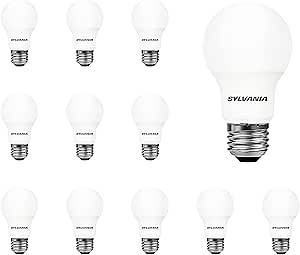 Sylvania LED A19 Light Bulb, 100W = 14W, Non-Dimmable, Frosted Finish, 1500 Lumens, 5000K, Daylight - 12 Pack (40205)