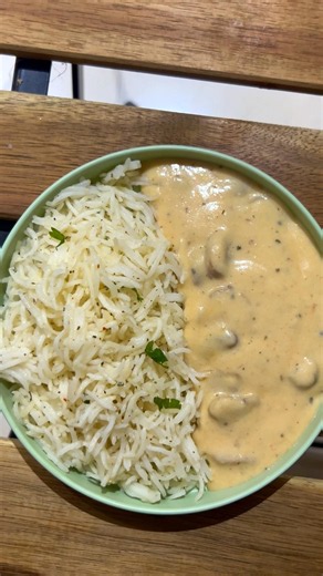 Creamy Mushroom With Herbed Rice (recipe in description box)#recipe #food #mushroom #vegetarian
