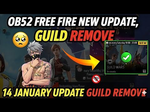 OB52 FREE FIRE GUILD WAR NOT SHOWING? 😱 14 JANUARY NEW UPDATE PROBLEM SOLVE ✅