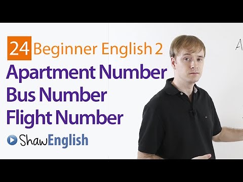 How to Express English Apartment Bus Flight Numbers