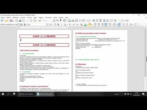 LibreOffice Writer 3/11 créer une table des matières