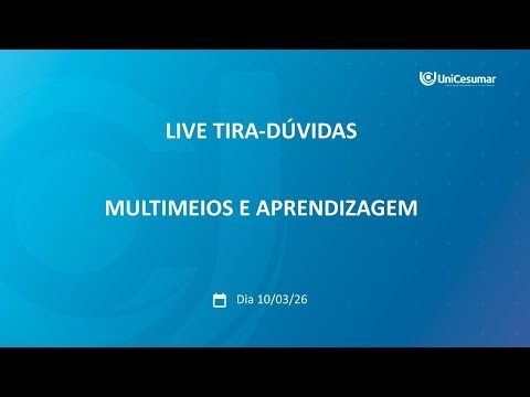 LIVE TIRA- DÚVIDAS - MULTIMEIOS E APRENDIZAGEM