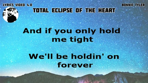 52K views · 1K reactions | TOTAL ECLIPSE OF THE HEART - BONNIE TYLER - LYRICS VIDEO | BOSS RUDZ 1.0 | Facebook