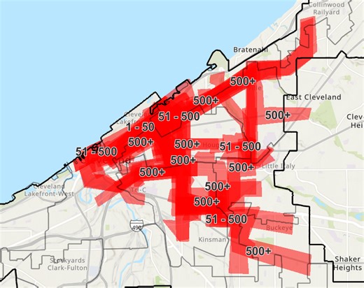 Power outage hits downtown, east side of Cleveland