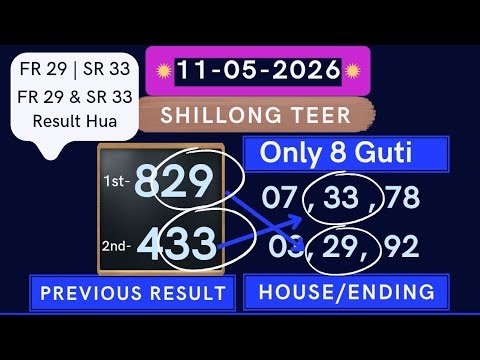 Shillong Teer Live 11-05-2026 | Shillong Teer Result | Shillong Teer Common