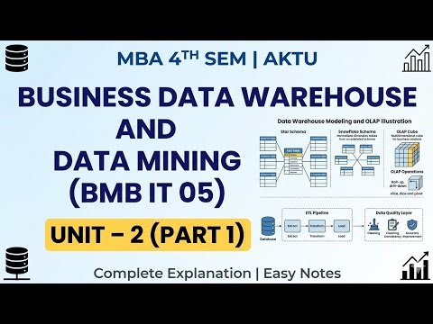 Business Data Warehouse and Data Mining Unit-2(Part-1) | MBA 4th Sem AKTU | OLAP & Data Modeling