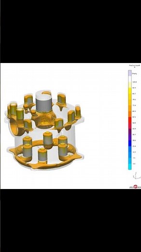 Low Alloyed Steel Magmasoft Solidification #casting #solidification #magmasoft #engineering