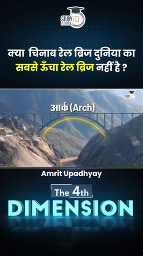 11K views · 283 reactions | Is Chenab rail bridge the world's highest rail bridge? | 4th Dimension | StudyIQ IAS Hindi | Study IQ | Facebook