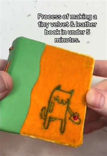 Tiny Velvet Book Binding Tutorial: DIY Handmade Gift