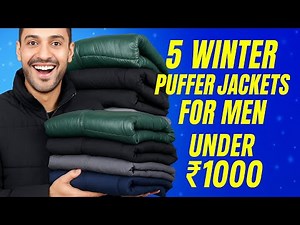 5 Best Winter puffer jackets for men under 1000 | winter jacket for men | winter jacket myntra