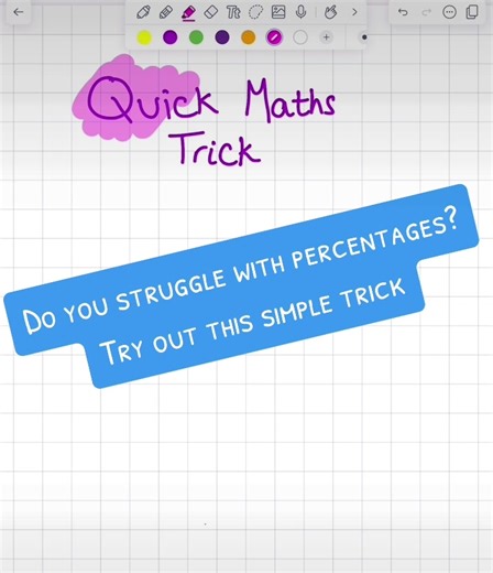If you wanna get quicker with percentages, check out this video😎 #percentages #mathstrick #quickmaths
