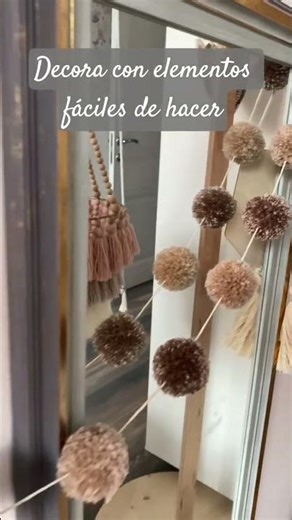 decora con elementos fáciles de hacer #shorts #hechoamano #pompones #handmade #decoracion