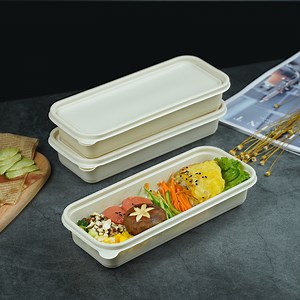 [Hot Item] Compartment Bento Lunch Eco Friendly Biodegradable Lunch Box Takeaway Food Containers