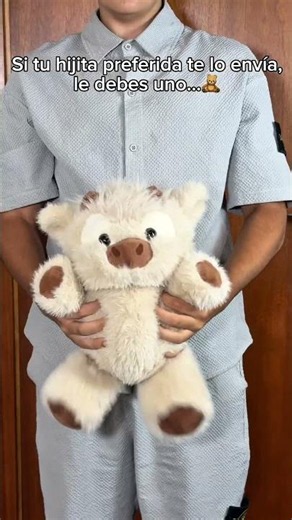 Este peluche puede correr!🥹perfecta esta vaquita para regalar