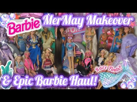 I Found WHAT at Thrift Store?! 👀 | EPIC Vintage Barbie Haul 💕 & Mermaid Barbies 🧜‍♀️✨️