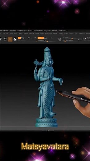 Sri Maha Vishnu Dasavatharam 3d models | How to create Dasavatharam 3d designs in ZBrush