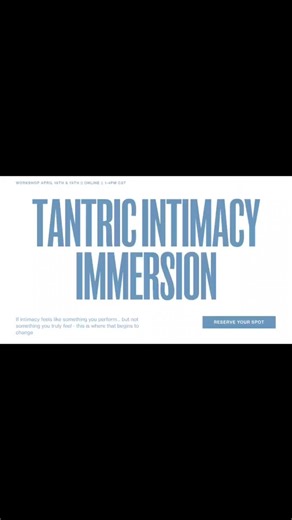 Is your intimacy feeling flat? Join us for our Tantric Intimacy Immersion. #relationshippodcast